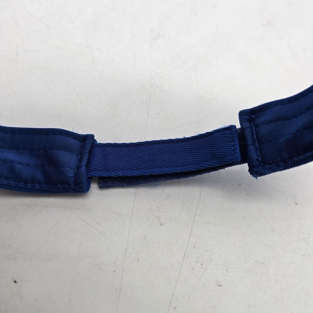 Tidal Wave Hat Visor Strap Back Blue White Embroidered Sport-Tek Mens One Size - Picture 6 of 6
